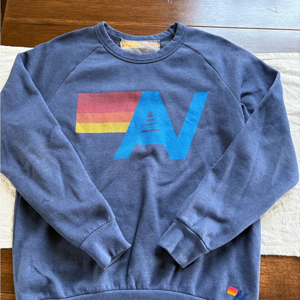 Aviator Nation Logo Crewneck Sz Med